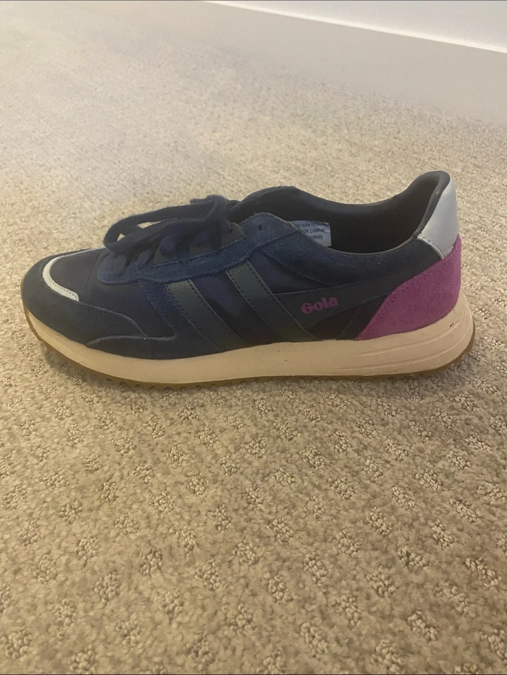 Gola Sneaker with Pink/purple Heel Accent